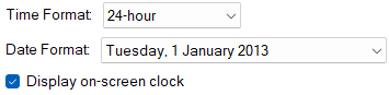 Time and Date Display