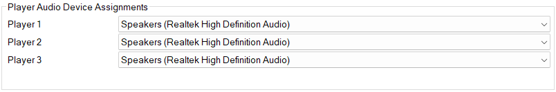 Player Audio Device Assignments