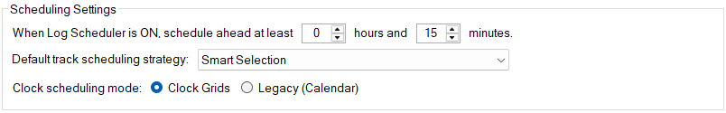 Scheduling Settings
