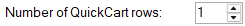 Number of QuickCart Rows
