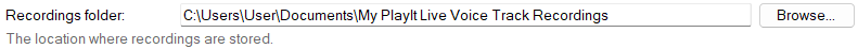 Recordings Folder