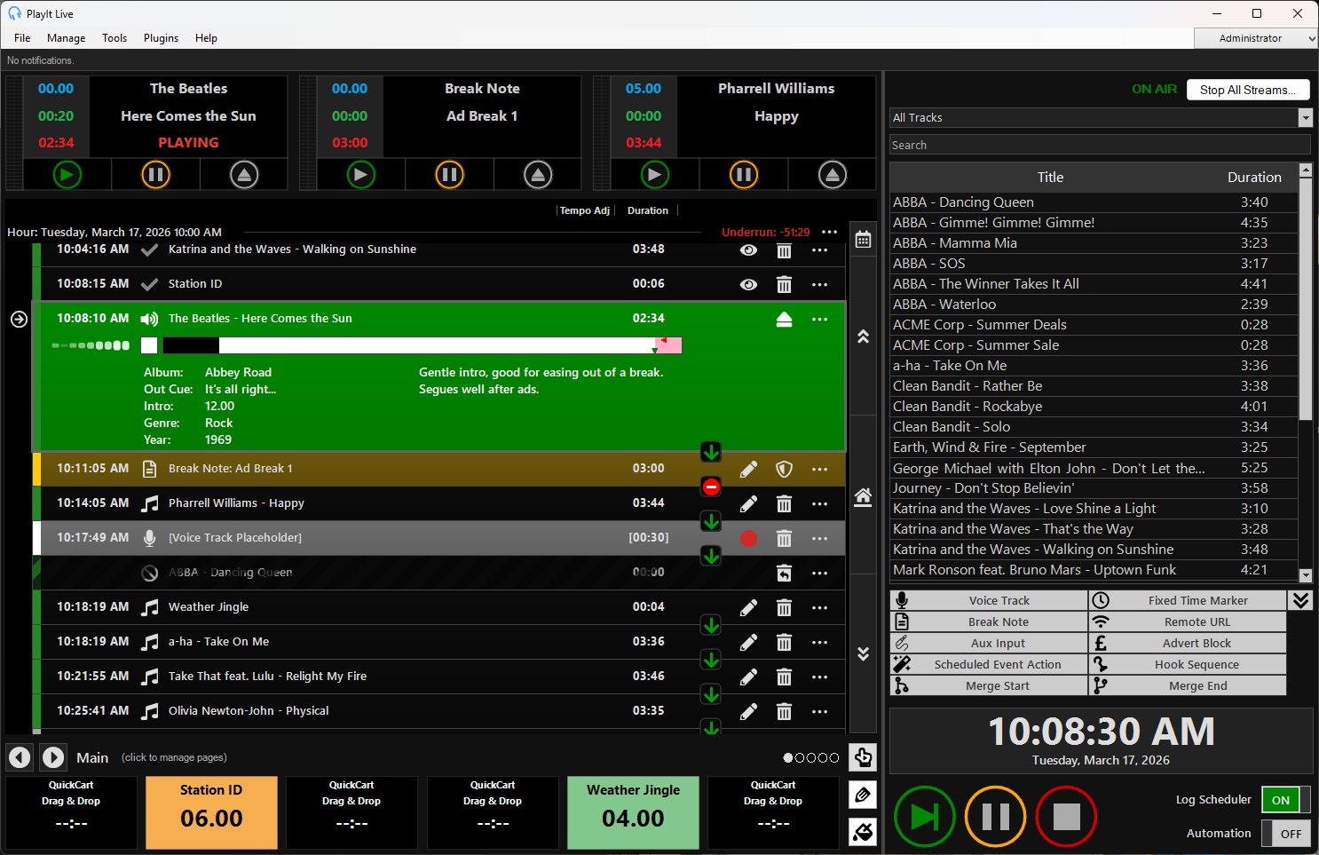 PlayIt Live in Live-Assist Mode