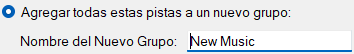 Añadir a nuevo grupo