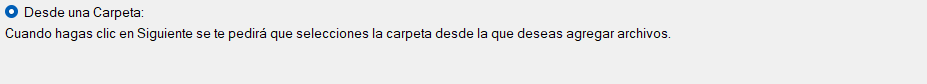 Desde una carpeta