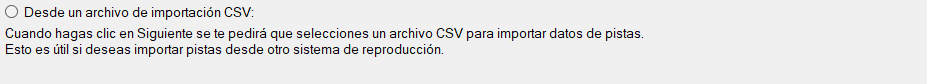 Desde un archivo de importación CSV