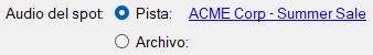 Audio del spot