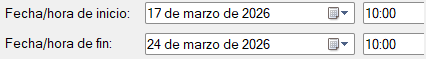 Rango de fechas