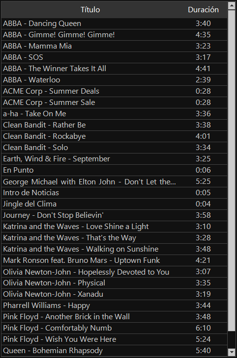 Track list