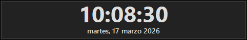 Reloj en pantalla