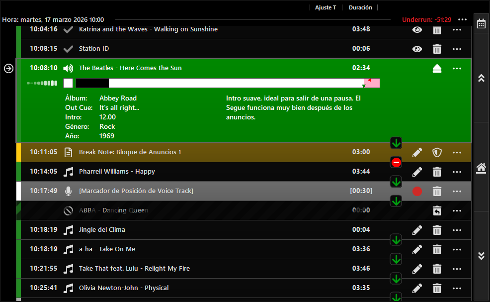 Playout Log