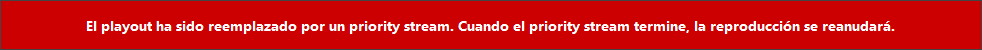 Mensaje de anulación del Priority Stream
