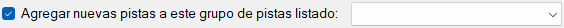 Agregar pistas al grupo de pistas
