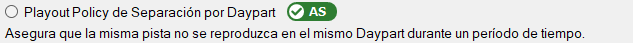 Playout Policy de Separación por Daypart