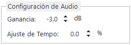 Configuración de audio
