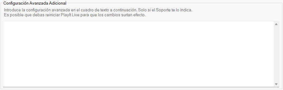 Configuración Avanzada Adicional