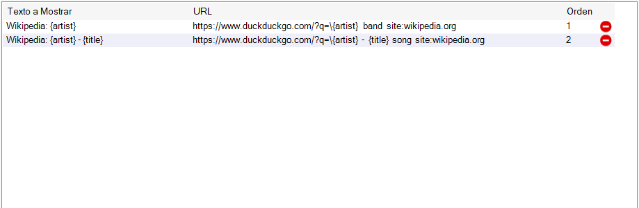 Lista de Enlaces Web