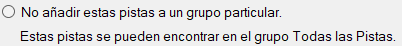 Dejar en el grupo Todas las Pistas