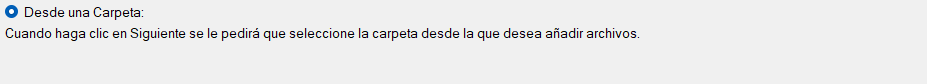 Desde una carpeta
