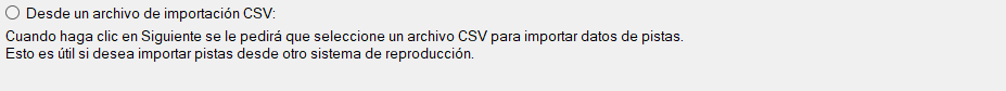 Desde un archivo de importación CSV