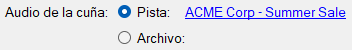 Audio de la cuña