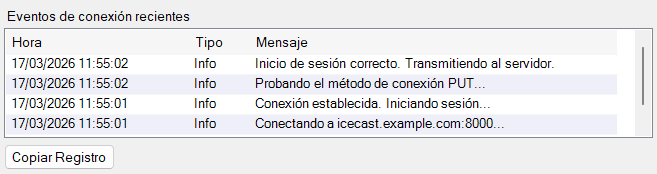 Eventos de Conexión Recientes