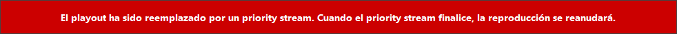 Mensaje de anulación del Priority Stream
