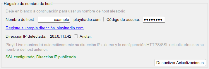 Nombre de host: