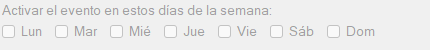 Días adicionales (semanal)