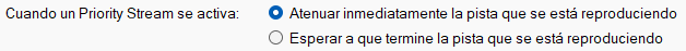 Cuando un Priority Stream se activa