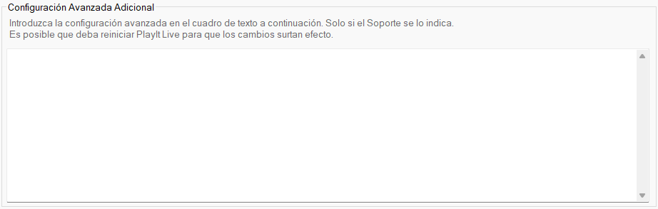 Configuración Avanzada Adicional