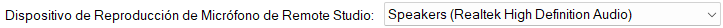 Dispositivo de Reproducción de Micrófono de Remote Studio