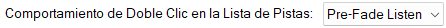 Comportamiento de Doble Clic en la Lista de Pistas