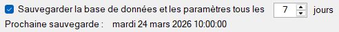 Sauvegardes planifiées