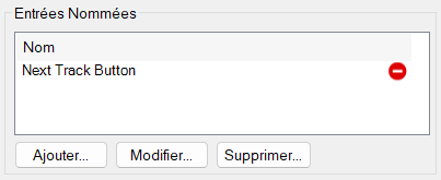 Entrées Nommées