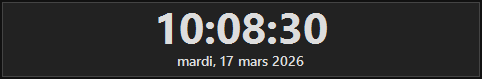 Horloge à l'écran