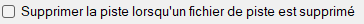 Supprimer les pistes