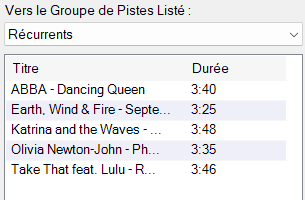 Groupe de pistes destination