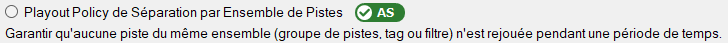 Playout Policy de Séparation par Ensemble de Pistes