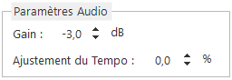 Paramètres audio