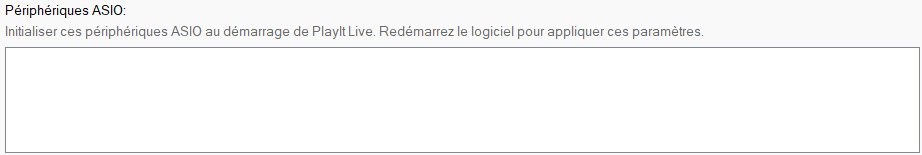 Périphériques ASIO