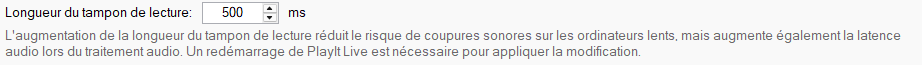 Longueur du tampon de lecture