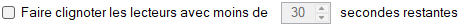 Clignotement des Lecteurs