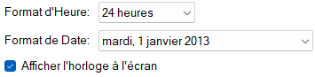Affichage de l'Heure et de la Date