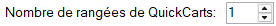 Nombre de rangées de QuickCarts