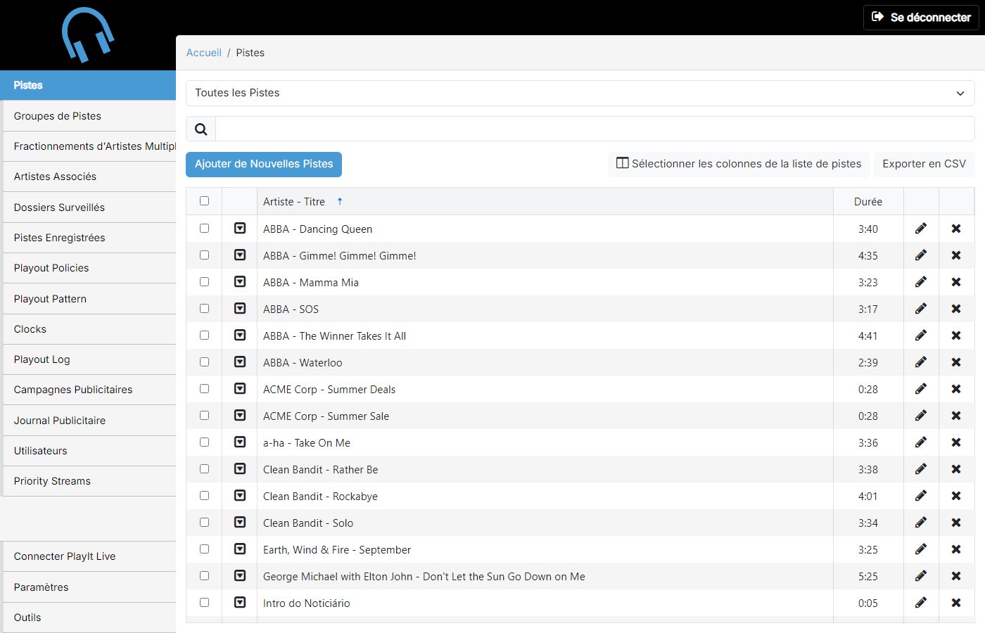 Interface web Remote Management