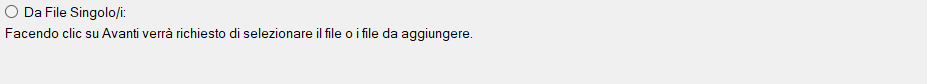 Da file singoli