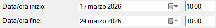 Intervallo di date