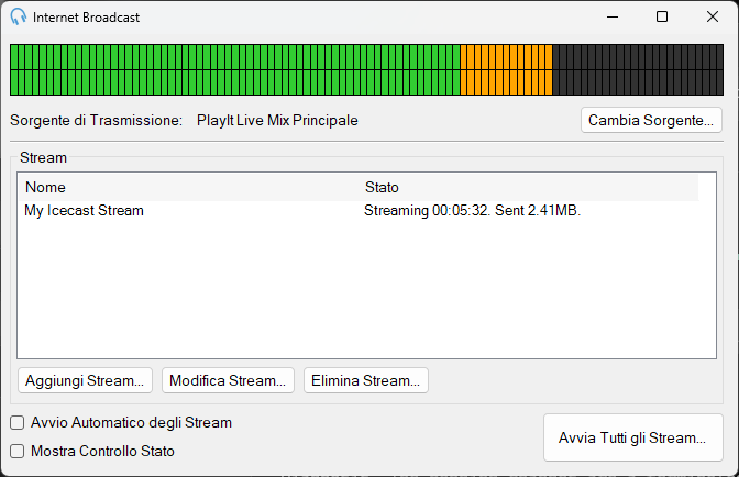 Finestra Internet Broadcast