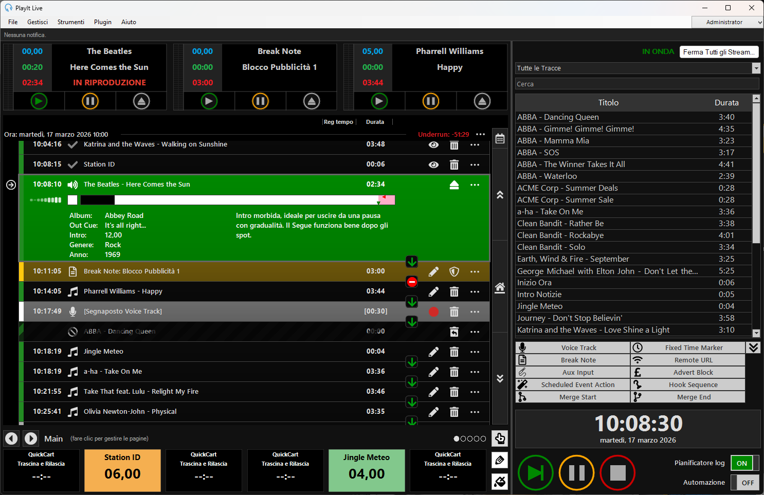 PlayIt Live in Modalità Live-Assist