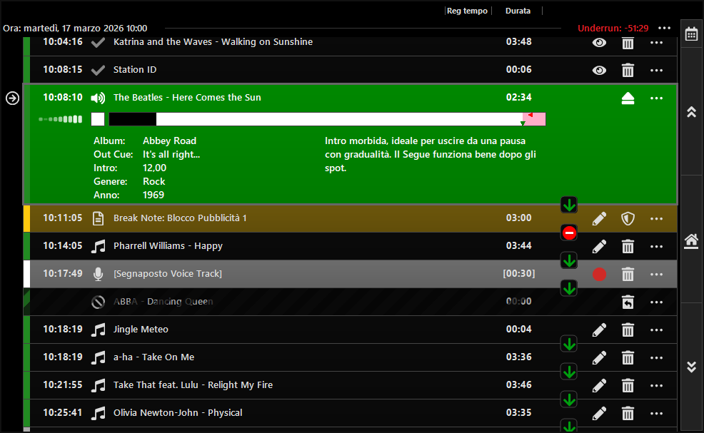 Playout Log